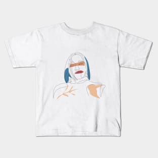 Abstract face of beautiful woman Kids T-Shirt